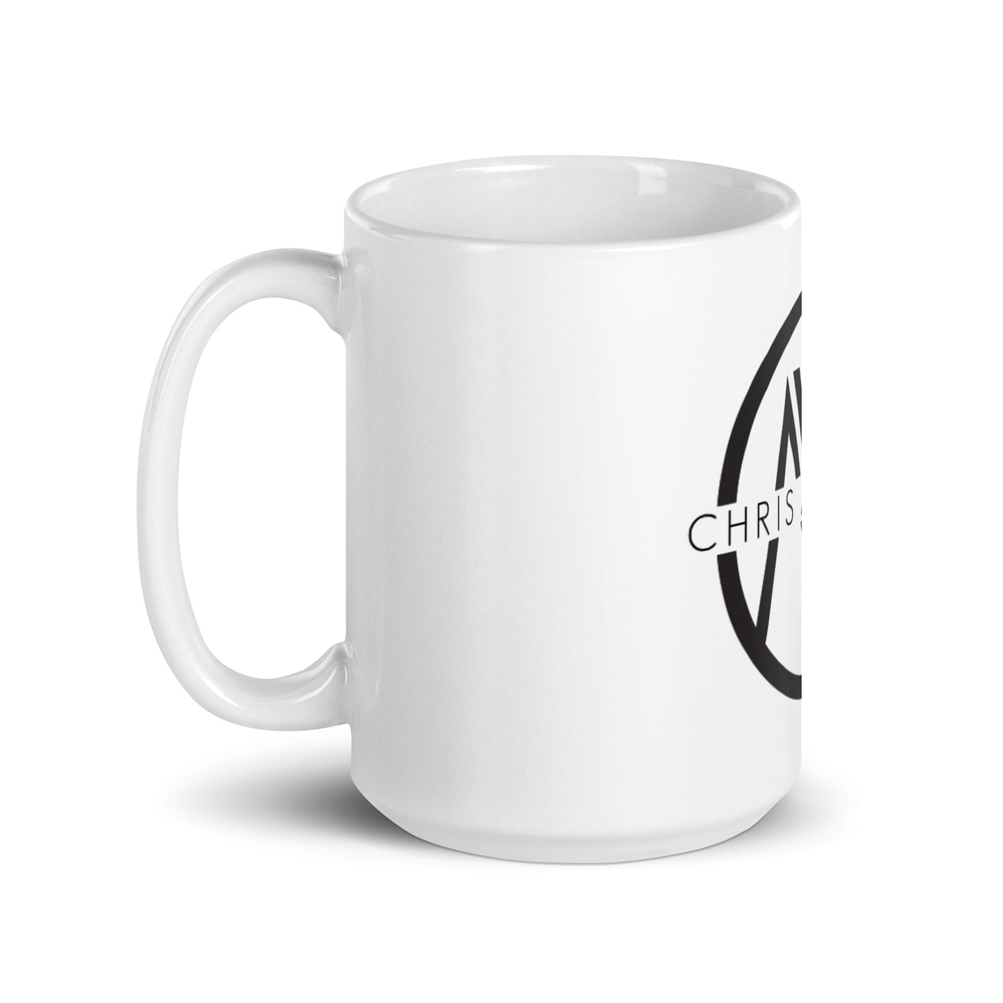 White glossy mug